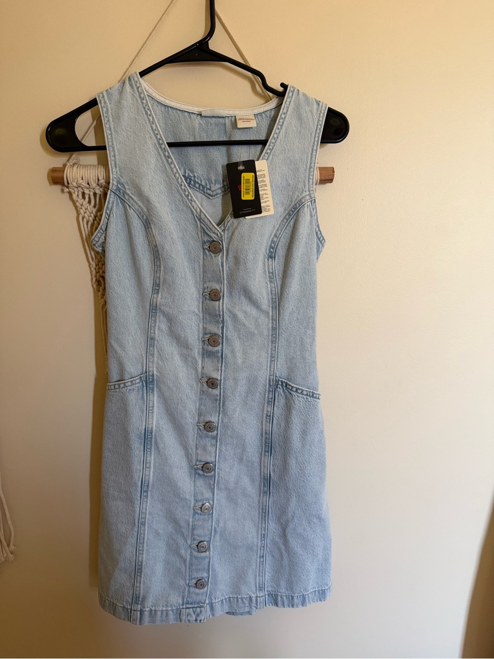Light Wash Denim Button-Front Dress. Brand new